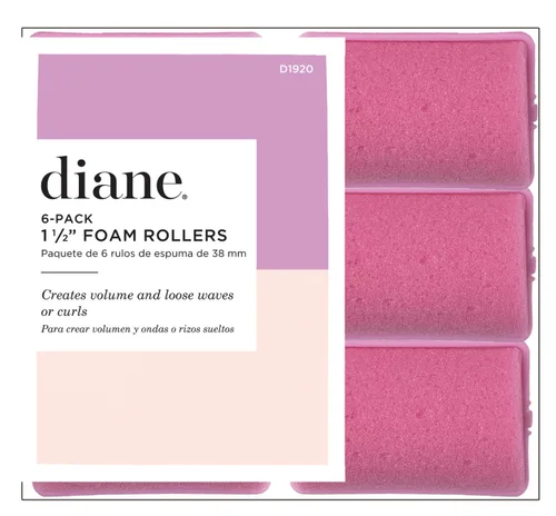 Miniatura 6 de Diane Rodillos de espuma, Negro, 1.25", 8/bolsa