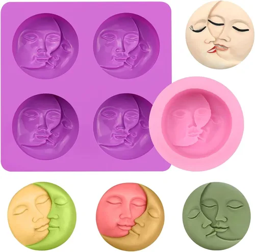 Moldes de jabón de silicona, moldes de jabón con diferentes cavidades y formas, perfectos para hacer jabón, pasteles caseros, chocolates, postres,