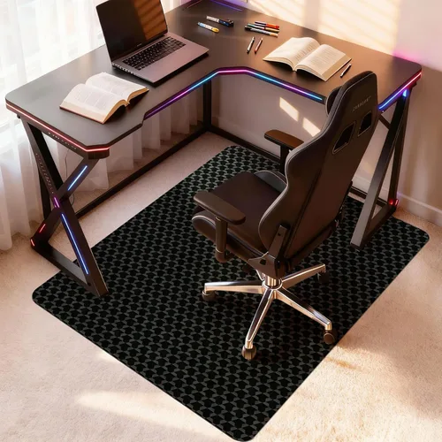 Miniatura 20 de Vicwe Tapete grande para silla de oficina para suelos alfombrados, 60 x 48 pulgadas, alfombrillas rectangulares para sillas de escritorio