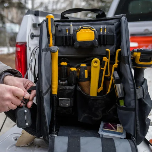 Miniatura 8 de Carhartt Bolsas de herramientas de la estación, organizador duradero, compatible con todas las bolsas de herramientas de la estación, tamaño mediano