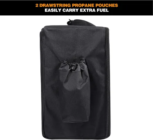 Miniatura 4 de REDCAMP Bolsa de transporte para estufa de campamento para estufa de 2 quemadores, funda de transporte grande para estufa de doble quemador