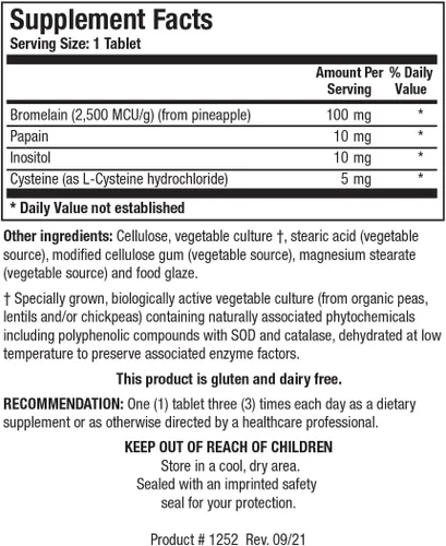 Miniatura 2 de Biotics Research Bromelain Plus - Soporte digestivo sin lácteos sin lactosa, apoya vías fisiológicas saludables y equilibradas, relajación muscular