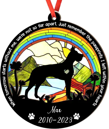 Miniatura 35 de Adorno personalizado para atrapasoles de sabueso afgano, adorno de Navidad de sabueso afgano, regalo para perro amante, sabueso afgano conmemorativo