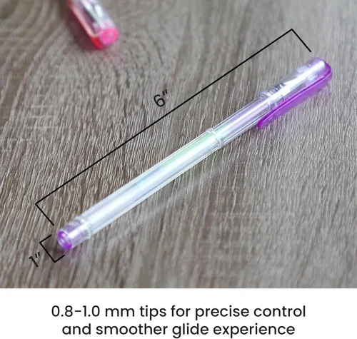Miniatura 4 de Bolígrafos de gel azules OfficeGoods con recambios – Arte de colorear para adultos – Puntas medias de 0.8-1.0mm – Juego de bolígrafos de gel