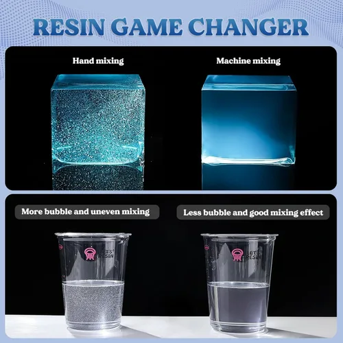 Miniatura 3 de LET'S RESIN Mezclador automático de resina, mezclador epoxi fácil de limpiar, agitador eléctrico para mezcla de 24 onzas líquidas, suministros