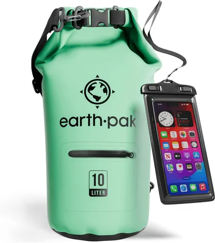 Miniatura 6 de Earth Pak Bolsa seca impermeable con bolsillo con cremallera, mochila impermeable para mantener el equipo seco Amarillo