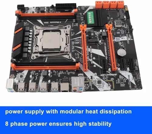 Miniatura 2 de Dpofirs Placa base X99 CPU Combo, LGA 2011-3 E5 2620 V3 placa base CPU, memoria DDR4 de 4 canales, tarjeta de red Gigabit, interfaz NVME M.2