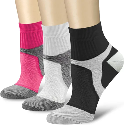 Miniatura 8 de CHARMKING Calcetines de compresión para mujeres y hombres, circulación de 15 a 20 mmHg, lo mejor para atletismo, correr, ciclismo, enfermera, uso