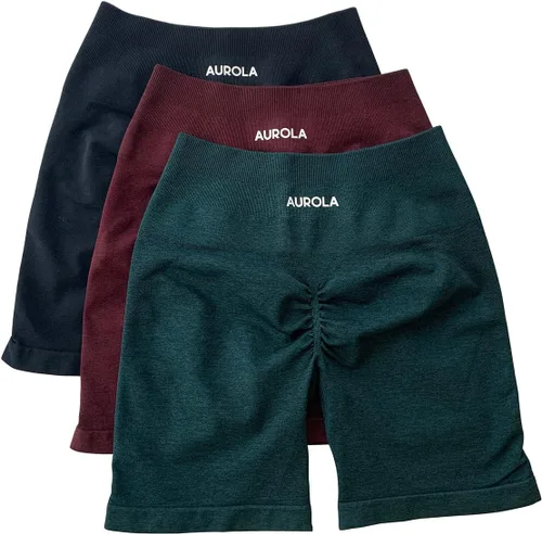 Miniatura 2 de AUROLA Intensify - Pantalones cortos de entrenamiento para mujer, sin costuras, para gimnasio, yoga, correr, deporte, ejercicio activo, fitness