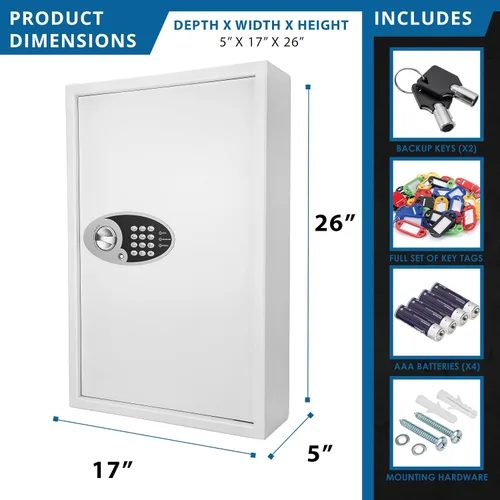 Miniatura 2 de Barska Cerradura de teclado electrónico digital para montaje en pared, caja fuerte ideal para el hogar, hoteles, escuelas y negocios