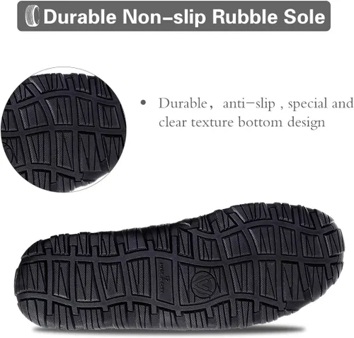 Miniatura 4 de shoeslocker Pantuflas para hombre de microgamuza mocasín con espuma viscoelástica zapatos para casa