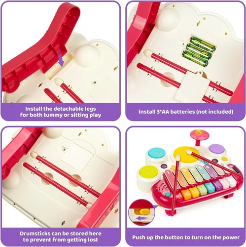 Miniatura 3 de Marstone Juguetes para Bebés para Regalos de Cumpleaños de Niña de 1 Año: Conjunto Musical 5 en 1 para Niño Pequeño de 1-2, Juguetes Educativos