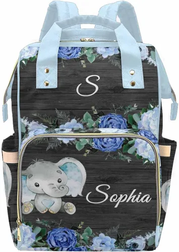 Miniatura 25 de Mochila personalizada para pañales con nombre, mochila grande multifuncional personalizada para pañales de gran capacidad, bolsa de mamá para nueva