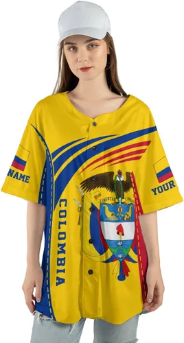 Miniatura 6 de Camiseta personalizada de béisbol de Colombia, camiseta de béisbol Colombia FLag Pride Camiseta Beisbol Colombiana