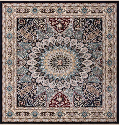 Miniatura 44 de Unique Loom Colección Narenj - Adams - Alfombra ovalada (2 pies 2 pulgadas x 3 pies 1 pulgada, color azul/borgoña)