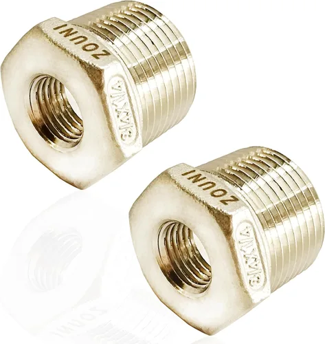 Miniatura 10 de 2 Piezas Buje Hexagonal Reductor, Acero Inoxidable 304 de 1" Macho NPT a 1/2" Hembra NPT (1"MNPT - 1/2"FNPT) Accesorio de Tubería Buje Hexagonal
