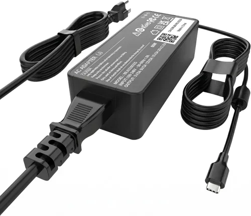 Cargador USB C de 65 W compatible con Lenovo Laptop- Thinkpad T480s T580s T490 E480 E580, Chromebook 100e 300e 500e c340 s330, Yoga C930 C940 C740