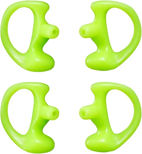 Miniatura 13 de Eardud Earmold de silicona suave de repuesto para Walkie Talkie Kit de audio de tubo acústico de aire (tres colores, mediano (3 pares))