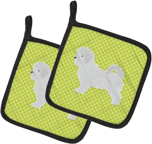 Miniatura 388 de Caroline's Treasures BB3567PTHD - Juego de soportes para ollas de cocina resistentes al calor, almohadillas calientes para cocinar, hornear, Copo