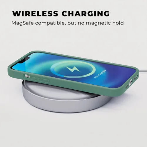 Miniatura 7 de Compatible con iPhone 13 Pro Max Funda de silicona con protector de pantalla - Verde