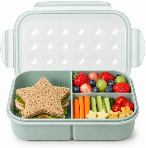 Miniatura 8 de MISS BIG® Fiambrera estilo bento,Fiambrera estilo bento para niños,Fiambrera para niños,Fiambrera para niños a prueba de fugas,Contenedores