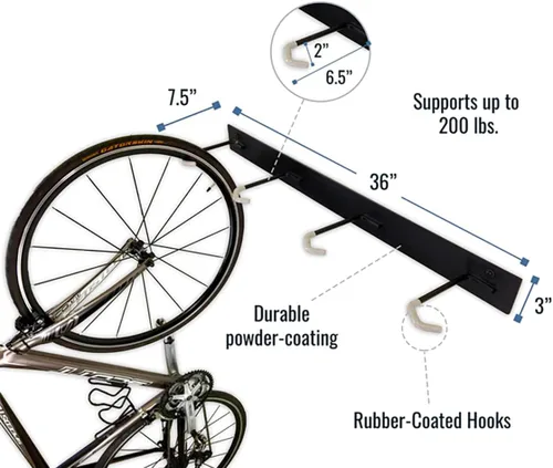Miniatura 3 de StoreYourBoard Estante de almacenamiento para bicicletas, 4 portabicicletas para garaje, de acero sólido extra resistente, BLAT - Almacenamiento
