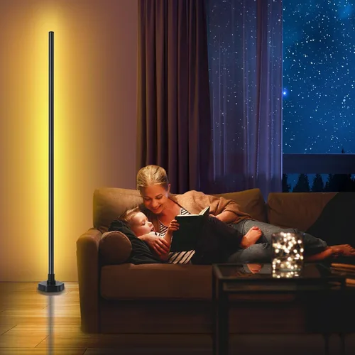 Miniatura 6 de Lámpara de pie LED RGB, lámpara de esquina LED RGB con sincronización de música, luz ambiental que cambia de color, 16 millones de colores DIY No