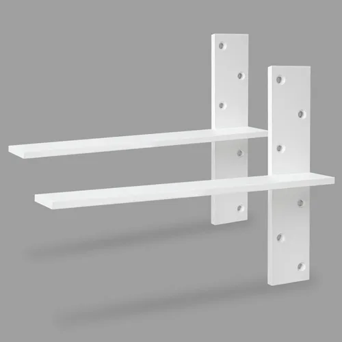 Miniatura 16 de Soporte de encimera colgante gratuito de 8 pulgadas de largo x 2.5 pulgadas de ancho, paquete de 2 soportes de estante de pared flotante oculto