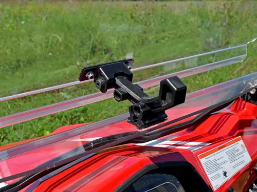 Miniatura 5 de SuperATV Parabrisas abatible 3 en 1 resistente a los arañazos para CFMOTO ZForce 500 / 800 Trail / 800 EX / 1000 2014-2022 Policarbonato de 1/4