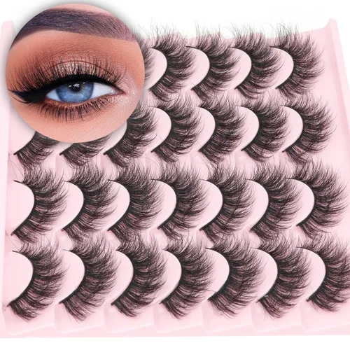 Miniatura 8 de Pestañas postizas de visón natural, efecto ojo de gato, finas, 16 mm, 5D, paquete de 14 pares de pestañas falsas de TNFVLONEINS