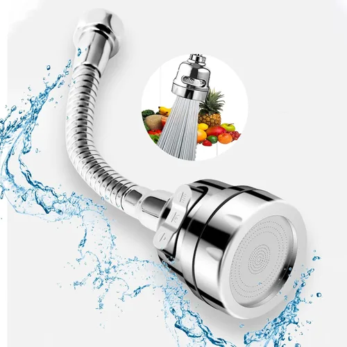 Wodgreat Accesorio rociador de grifo de cocina, extensor de grifo móvil con 4 modos de pulverización, cabezal giratorio de 360°, ducha de refuerzo