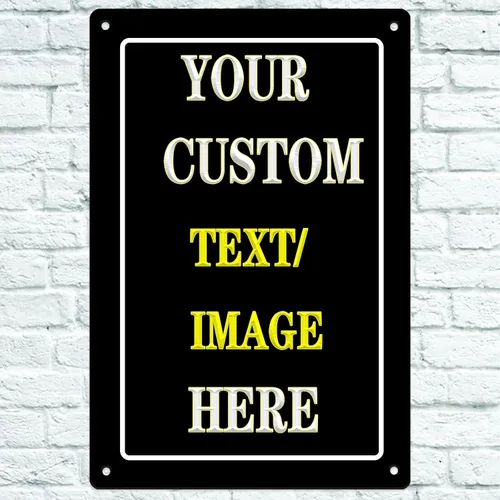 Miniatura 16 de Letreros de metal personalizados con forma de escudo, letreros de estaño personalizados con imagen de texto, imagen, letreros de aluminio