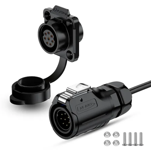 Miniatura 10 de CNLINKO Conector Circular de Panel IP68 M16 de Plástico de 3 Pines Macho y Hembra Eléctrico Impermeable Arnés de Cables Automático Soldadura