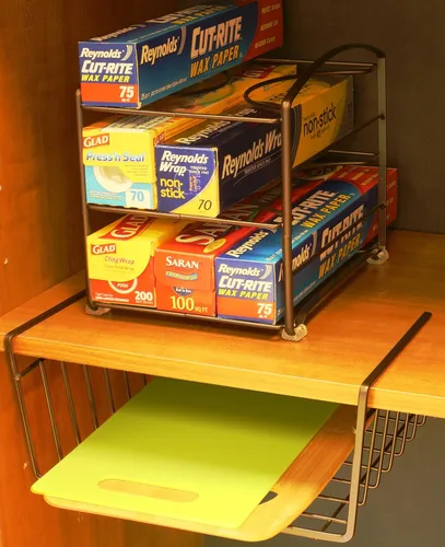 Miniatura 2 de Estante organizador para envoltorios de cocina marca DecoBros, para cajas pequeñas y estándar de 2-1/2 pulgadas