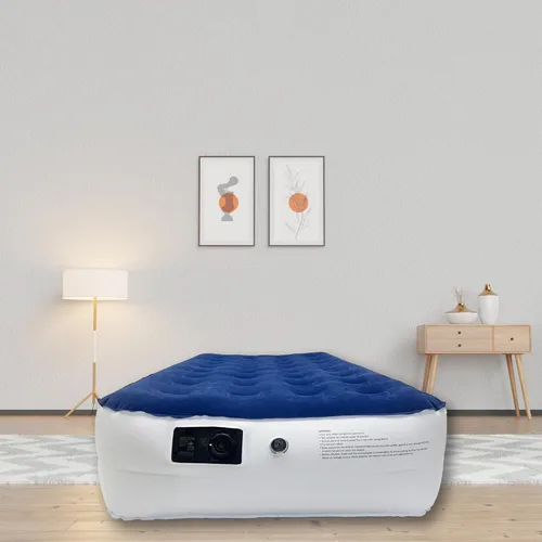 Miniatura 2 de Treaton, Colchón inflable de lujo duradero de 9 pulgadas con tecnología Comfort Coil y bomba de alta capacidad, bueno para campamento, hogar