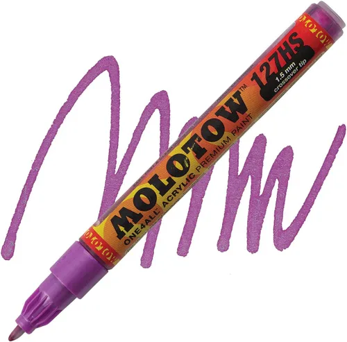 Miniatura 14 de Molotow ONE4ALL - Marcador de pintura acrílica, 0.059 in, negro metálico, 1 cada uno (127.501)