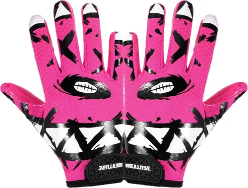 Miniatura 14 de AIGEVTURE Guantes de fútbol para jóvenes, guantes receptores para niños, guantes de fútbol adhesivos para niños y niñas