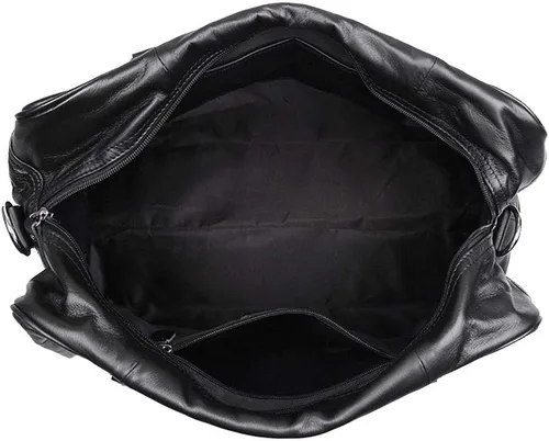Miniatura 4 de Vintage aceite cera cuero viaje Duffel 15 "portátil hombro bolsa de fin de semana deportes durante la noche equipaje Tote bolso gimnasio bolsa