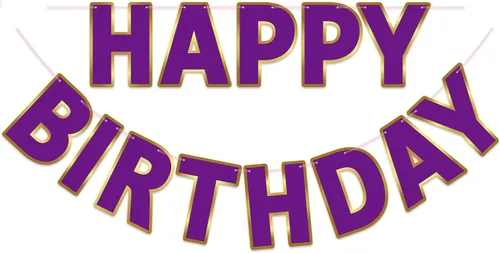 Miniatura 12 de Pancarta de Feliz Cumpleaños con Purpurina Negra - 9 pies Pre-Ensartada Sin Bricolaje Cartel de Fondo para Fiestas, Adultos, Niños, Mujeres