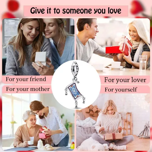 Miniatura 4 de Dijes de personajes de película para mujer, pulseras y collares en plata de ley 925, día de la madre, cumpleaños, Navidad