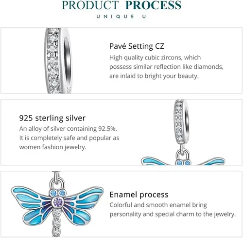 Miniatura 4 de Dijes de animales de la suerte para pulseras, abalorios de plata de ley 925 original 100% para pulseras