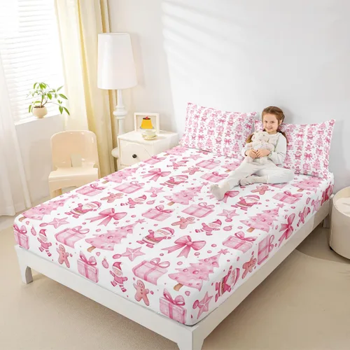 Miniatura 21 de Erosebridal Divertida sábana bajera ajustable de Halloween para niños, lindo juego de ropa de cama de calabaza fantasma, decoración de Halloween