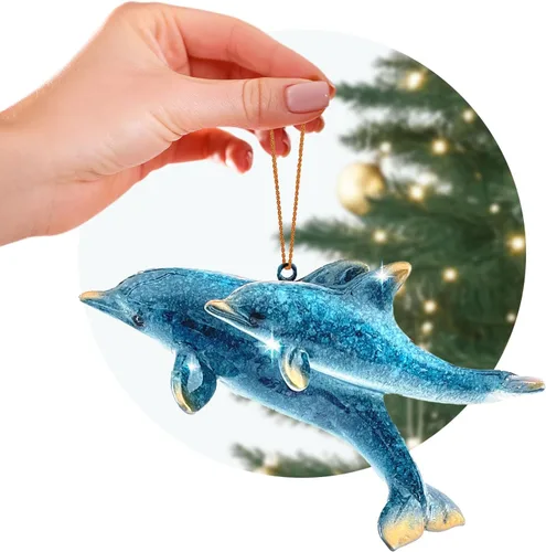 Adorno de Navidad de playa pintado a mano – Decoración de árbol costero para amantes del océano – Adorno náutico único para árbol de Navidad o Madre