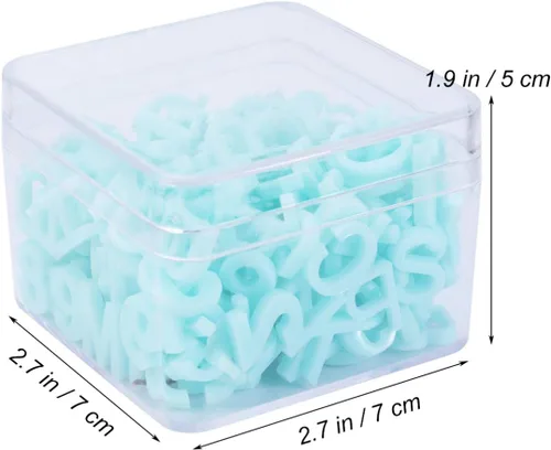 Miniatura 3 de Exceart 200 adornos de resina con parte trasera plana del alfabeto con caja de almacenamiento de plástico para manualidades, álbumes de recortes