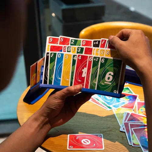 Miniatura 8 de BORICO Portatarjetas para Cartas de Juego - Paquete de 4 Soportes de Cartas de Juego para Niños y Adultos, Bandeja de Almacenamiento Apilable