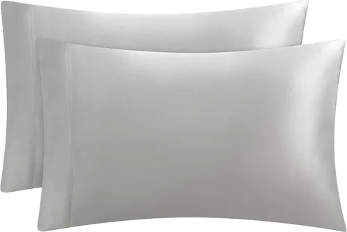 Miniatura 8 de Juicy Couture Juego de sábanas de satén de tamaño individual, juego de sábanas sedosas de bolsillo profundo con 1 sábana bajera, 1 sábana encimera