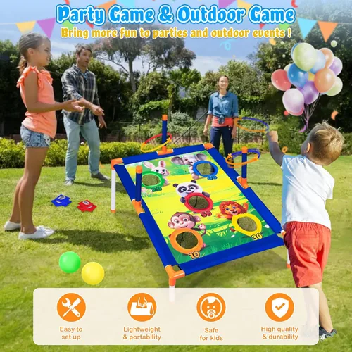 Miniatura 3 de Subao Juego de lanzamiento de bolsas de frijoles, juego de cornhole 3 en 1, juegos para exteriores, deportes y actividades al aire libre, juguetes