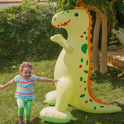 Float Joy Rociador inflable de 5.5 pies, dinosaurio gigante T-REX, gran regalo para niños y adultos, juguete de agua para decoración de fiesta de