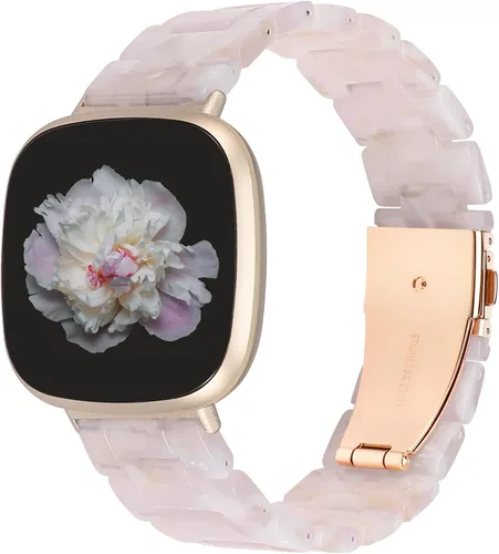Miniatura 12 de Wearlizer Correa de resina compatible con bandas Fitbit Sense/Versa 3 Bands/Sense 2 Bands/Versa 4 bandas para mujeres y hombres, linda correa