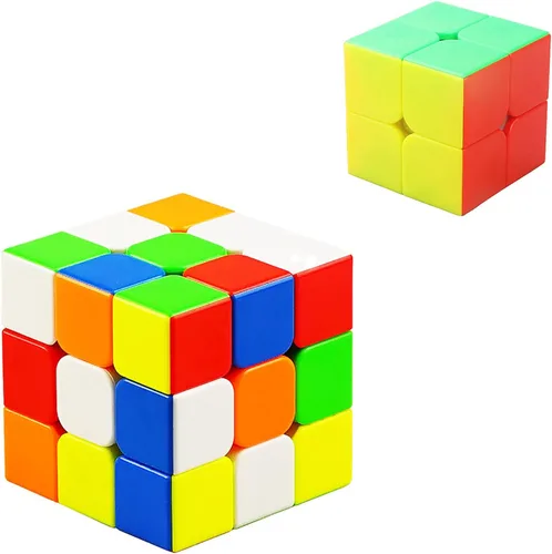 Miniatura 7 de AHYUAN Juego de cubos de velocidad de 2 x 2 x 2 pulgadas, cubos de velocidad de 3 x 3 pulgadas, cubo mgaico, juguete de 3 x 3 x 3, cubos mágicos